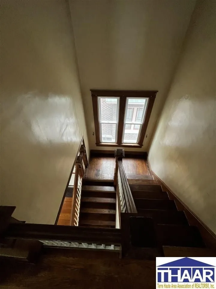 A view of the top floor from above.